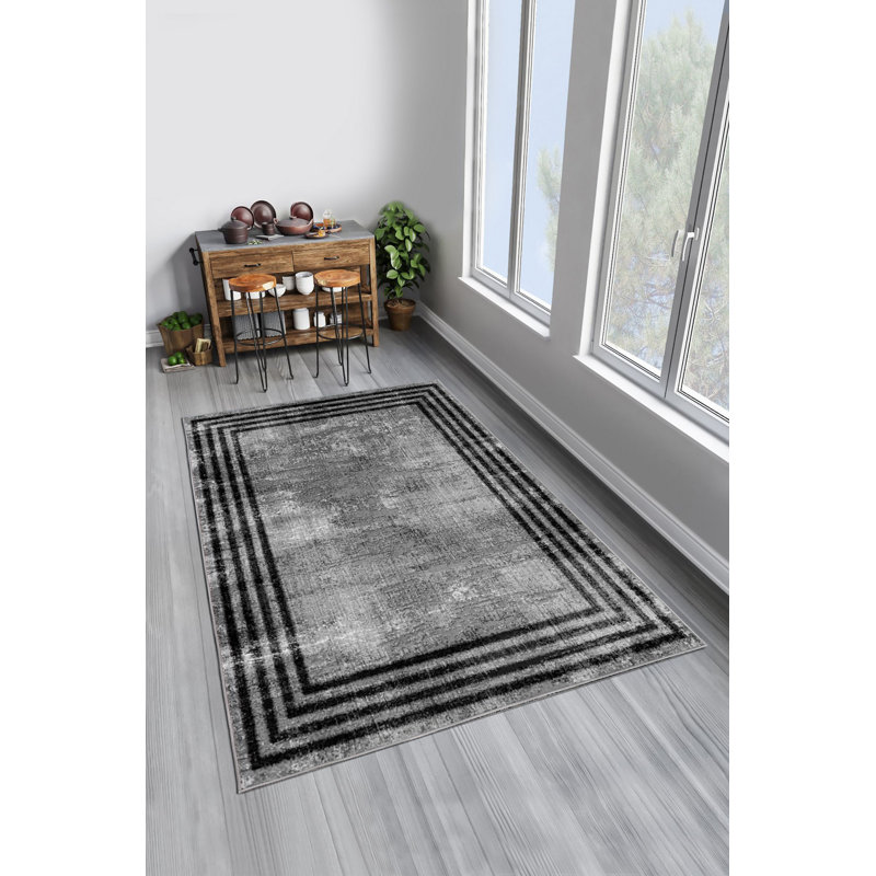 Stylish Hall Carpet (3.3 x 6.6 ft), 100% Polyester, 650 g/m² | Antibacterial, Eco-Friendly, Non-Slip PVC Dot Underside, 0.2 in Pile Height | Machine Washable, Perfect for Living Rooms & Entryways, Durable & Easy Care