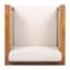 Ensemble de 2 chaises longues de patio moderne, bois d'acacia, corde beige pour patio