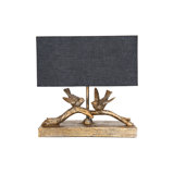 Lampe oiseau en résine rustique avec abat-jour rectangulaire Aous
