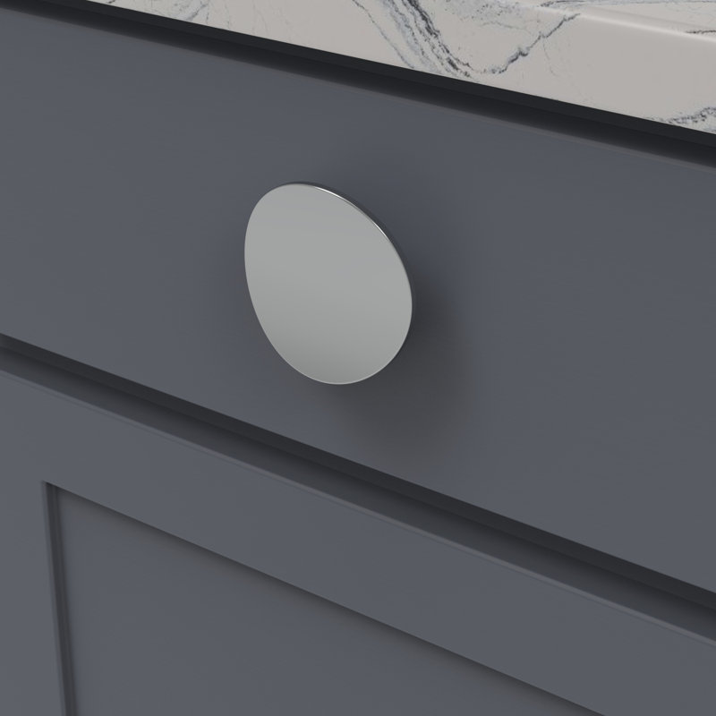 Vale Collection Knob, Chrome, 3''