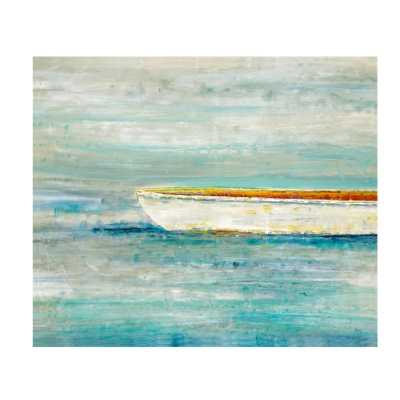 Port latéral - peinture sur toile tendue, H 25 po x l 30 po x P 1,5 po, Gel coupé au couteau