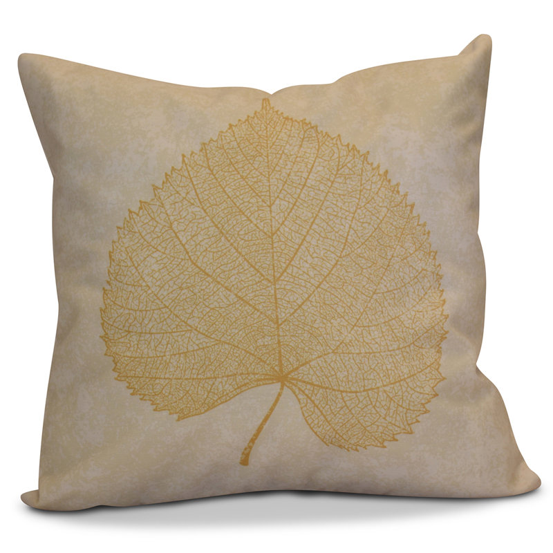 Flipping For Fall Floral Reversible Throw Pillow, Yellow