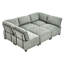 Canapé modulaire en forme de U, 6 canapés confortables, velours côtelé luxueux, clarté d'esprit, canapé de salon avec méridienne réversible, durabilité à long terme-1722837359