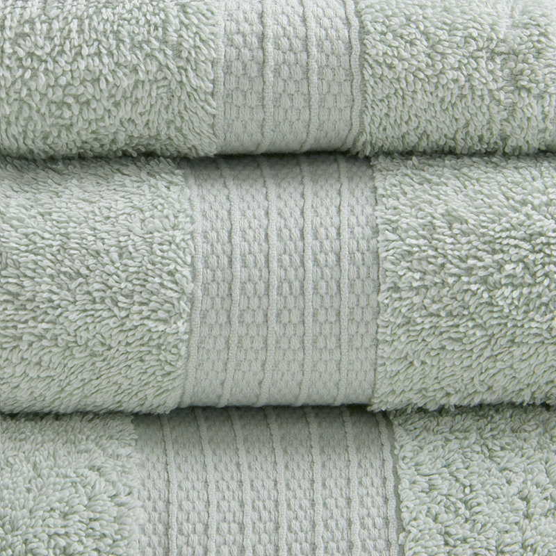 6 Piece Cotton Towel Set, Seafoam