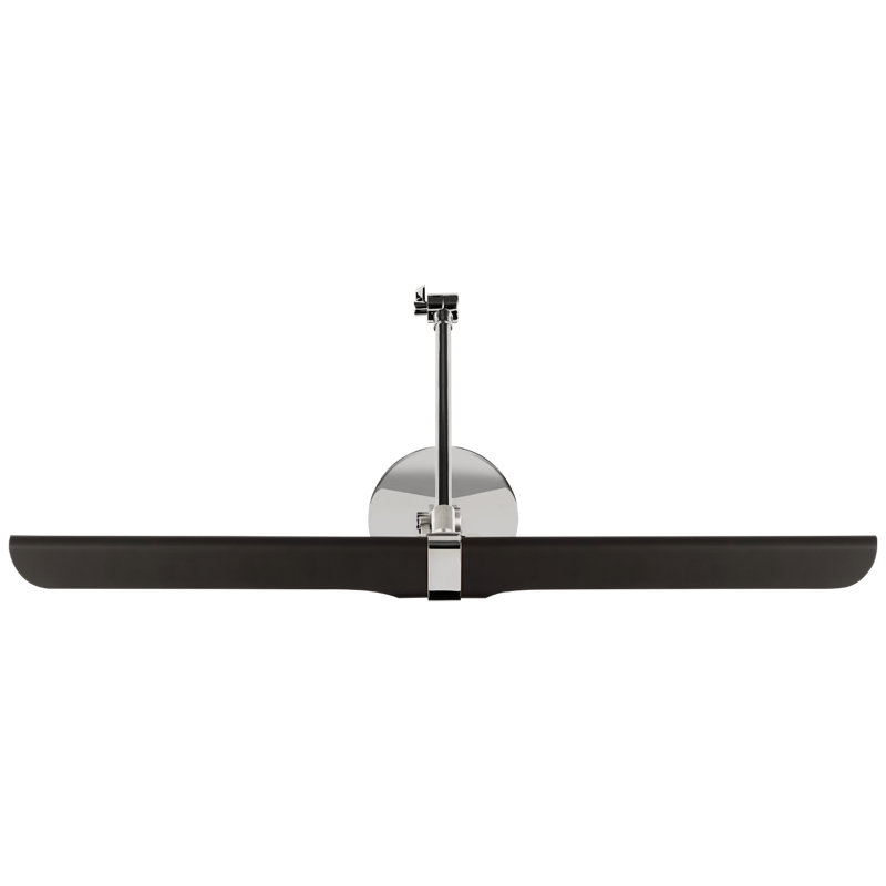 Issa Dimmable LED Wall Mounted Picture Light, Hand Rubbed Antique Brass/Black