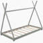 Lit plateforme House avec structure triangulaire-1665823325