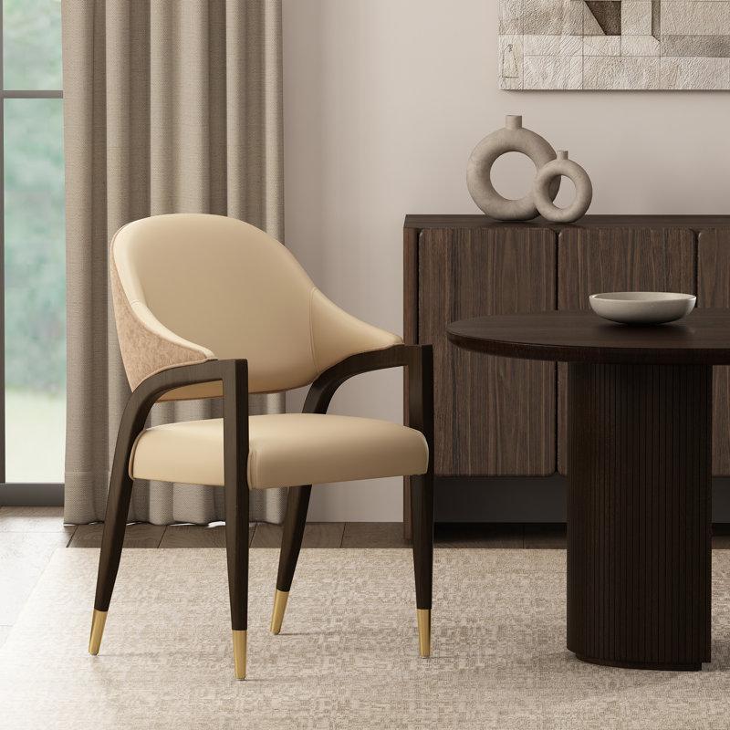 Fauteuil Collette en bois brun clair Collette, Tanné