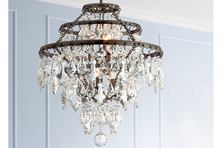 Crystal chandelier detail