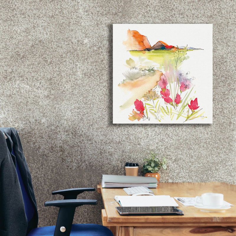 "Epic Graffiti" Desert Blooming "par Kristy riz, art mural sur toile, H 12 po x l 12 po x P 0,75 po
