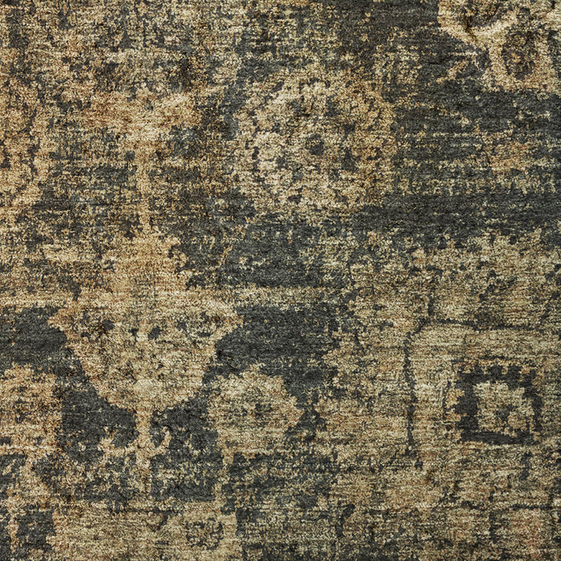 Tapis à poil long de qualité supérieure lavable à la machine ADS634, Charcoal, 9' x 12'
