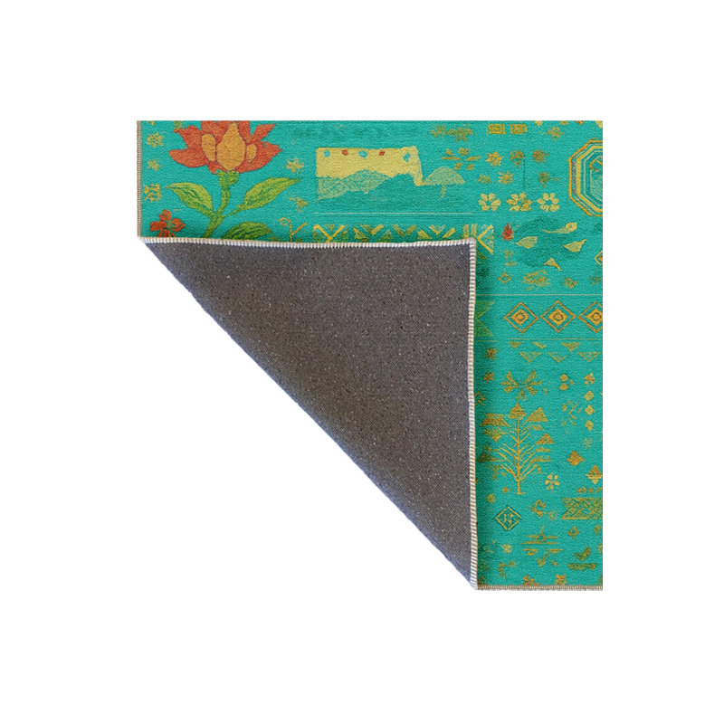 Tapis tissé orange traditionnel Mosso, 2'6" x 4'11"