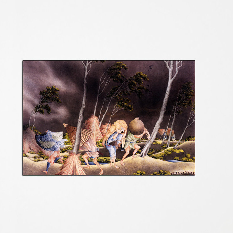 Hokusai - Wrapped Canvas Painting, 60cm H x 90cm W x 1.8cm D