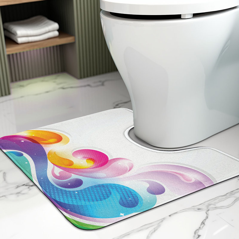 Tapis de salle de bain numérique en U 20 po Multicolor