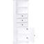 Armoire blanche avec tablettes réglables - 3 tiroirs, surface lisse, pour différentes pièces Tiroirs hauts, tablettes, salle de bain propre