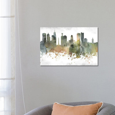 Buffalo Skyline by WallDecorAddict - Wrapped Canvas Print