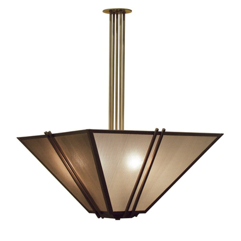 Luminaire suspendu carré en sable 20 po