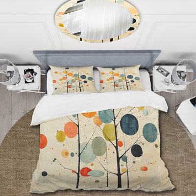 Beige Mid Century Minimalist Masterpiece - Minimalism Duvet Cover Set