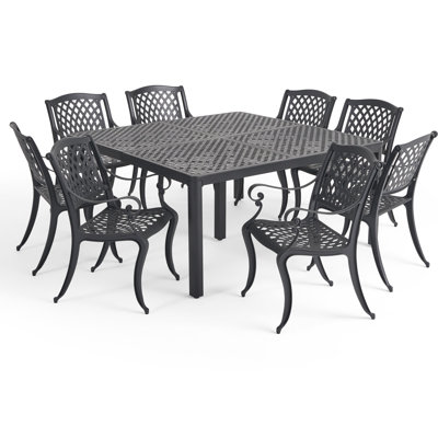 Ashleigh Outdoor 9 Piece Dining Set by Darby Home Co