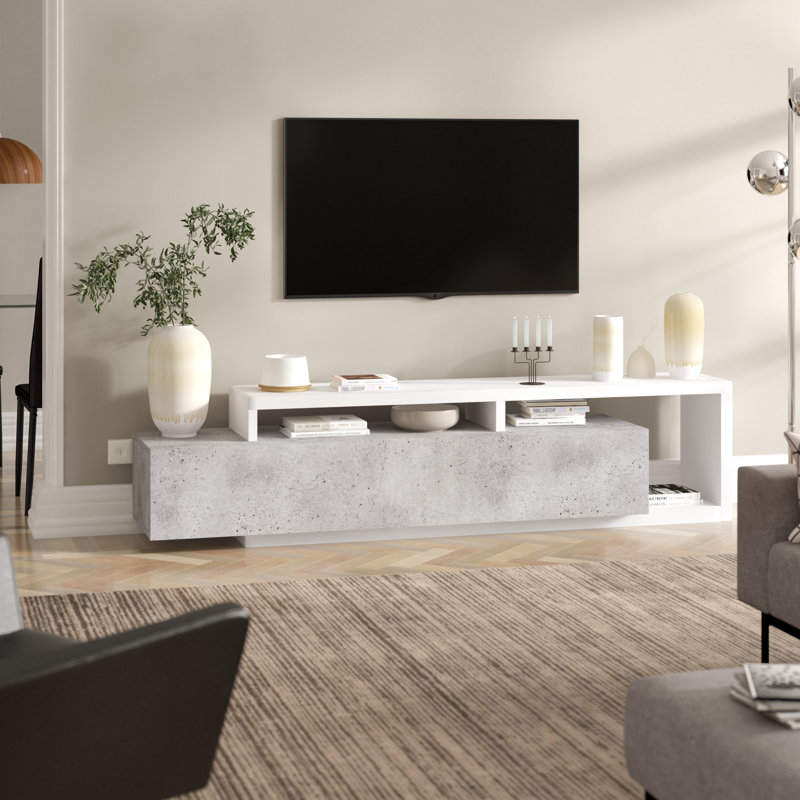 Aires Unfinished TV Stand for TVs up to 55", Grey