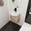 Meuble-lavabo compact compact de 18 pouces avec lavabo en céramique, peu encombrant et élégant
