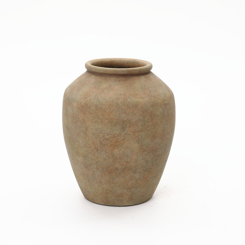Terracotta Tall Vase, 12.4" H x 10.24" W x 10.24" D