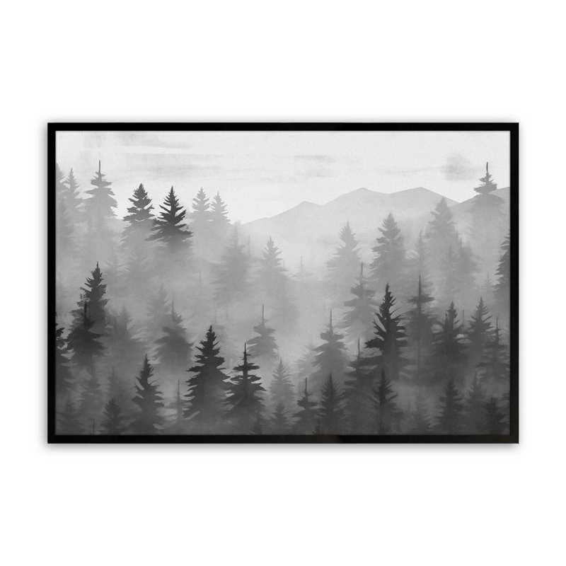 Smoky Pines, Cadre photo simple noir satiné, H 13 po x l 17 po