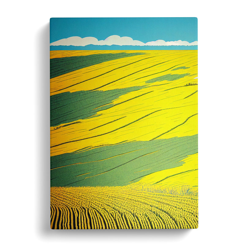 CAN-V0523-2869X Wheat Field Pop Art 1 Piece Wrapped Canvas Wall Art, 76cm H x 50cm W