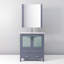 Meuble-lavabo de salle de bain 30 po X P 18,25 po D, plateau en céramique blanche, ensemble de robinet et Miroir-629753203