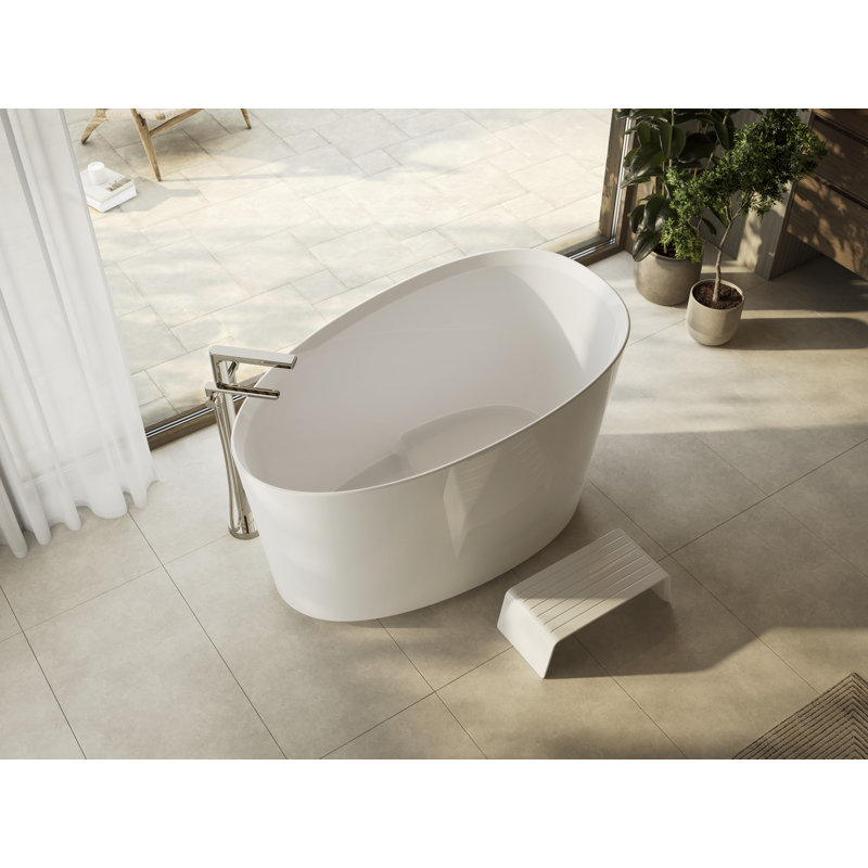 Kerid 53.12'' L Freestanding Soaking Bathtub