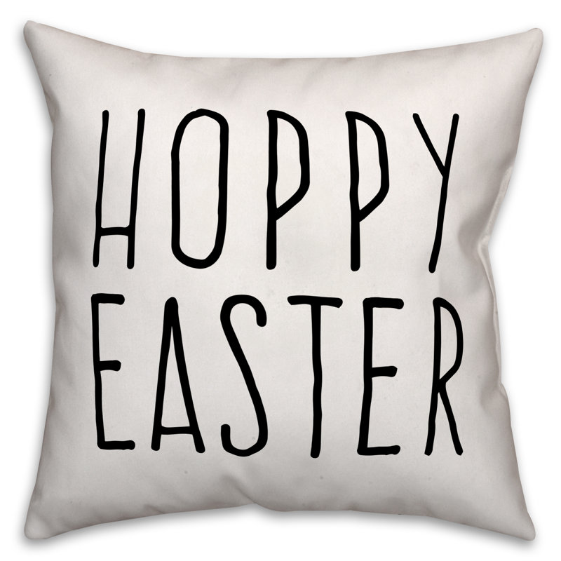  Hoppy Easter Throw Pillow