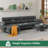 Buthayna 2-Piece Stain-Resistant Upholstered Sectional