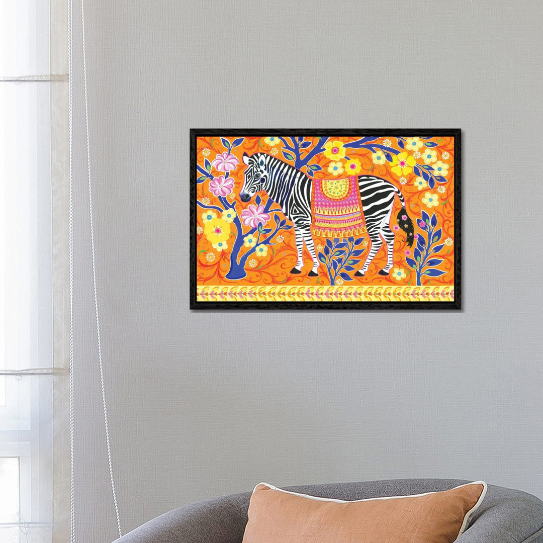 Das glamouröse Zebra von Isabelle Brent - Galerie-verpackte Leinwand Giclée auf Leinwand