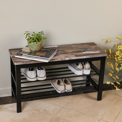 Kirchoff 8 Pair Shoe Storage Bench