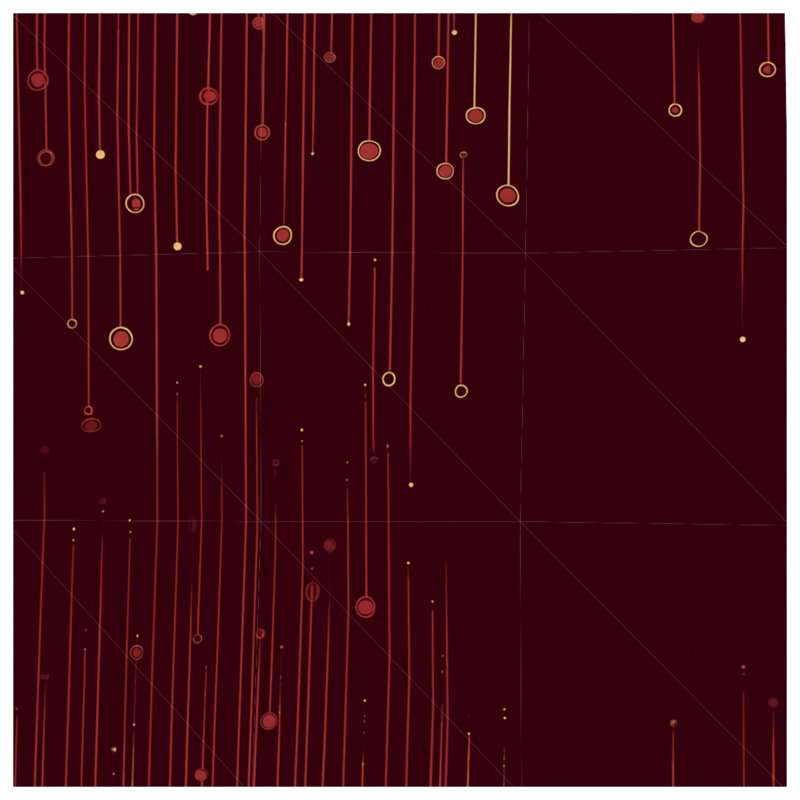 Édredon abstrait Mid-Century, Lit simple, Red Abstract/Geometric