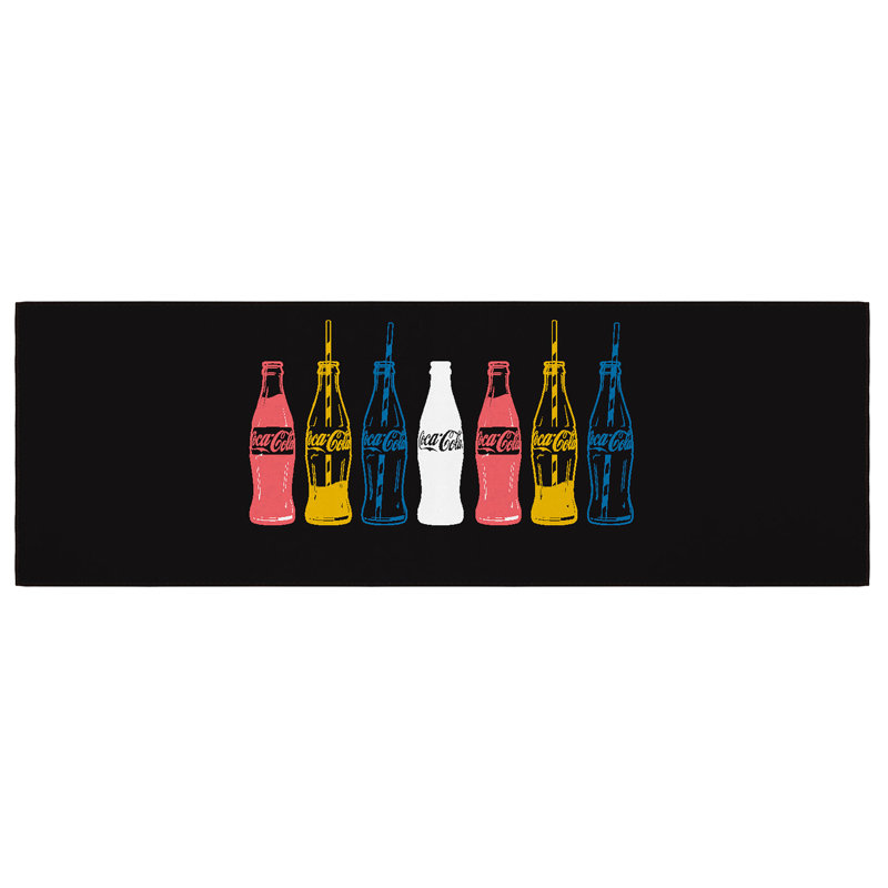 Tapis antidérapant à bouteilles multiples Coca-Cola, Tapis de couloir 1 pi 8 po x 4 pi 11 po
