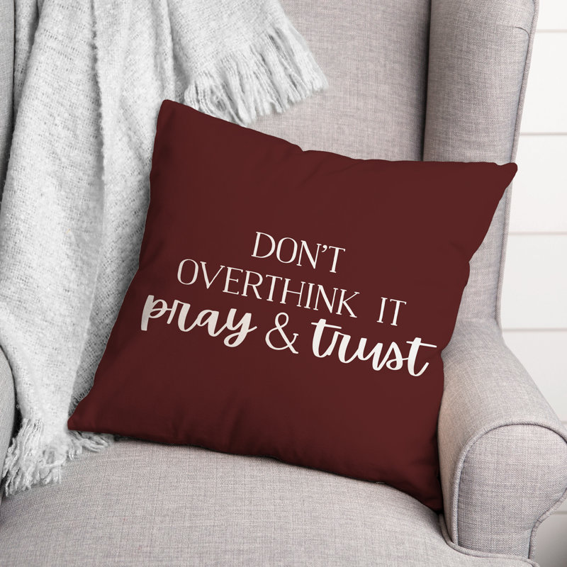Coussin décoratif intérieur / extérieur en polyester , H 18 po x l 18 po, Marron