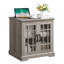 Farmhouse Square End Table with Charging Station&Adjustable Storage Shelf-115676857-115676865