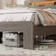 Base de lit plateforme en bois avec rangement-117872456-117872458