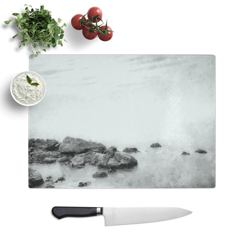 Tempered Glass Seascape in Sri Lanka Chopping Board, 28.5 cm x 39 cm