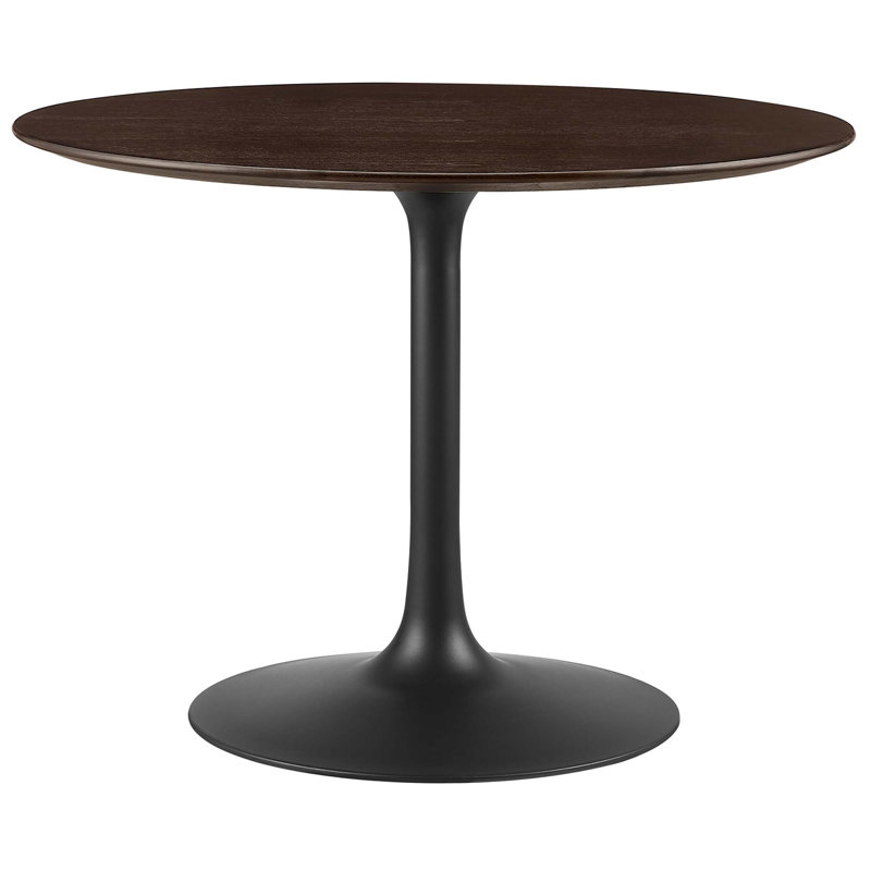 Table de salle à manger Modway Lippa, Noir, Noyer cerise, L 40 po x l 40 po