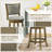 25"Swivel Bar Stools Set of 2, w/Backrests and Wood Frame,Upholstered Bar Chairs-128949367-128949364