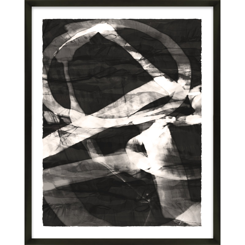 Convergence 2 Painting by Jacques Pilon, 20" H x 16" W x 1.25" D, Black