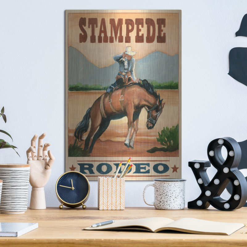 «Stampede Rodeo» par Ethan Harper, H 16 po x l 12 po