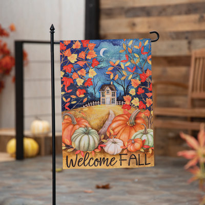 Drapeaux de jardin en suède «Alive in Fall»