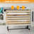 7-Tier Steel Horizontal Storage Rack,Detachable Lumber Storage Rack,Load 2000 Lbs Heavy Adjustable Pipe Rack Lumber Organizer Shelf for Garage Workshop Shed Basement(With wheels)-870898101