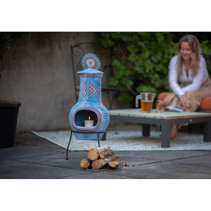 Colima Novelty Clay Wood Burning Smokeless Chimnea