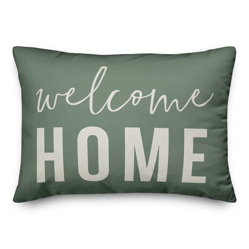 Outdoor Reversible Throw Pillow, Green