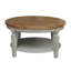 Table basse en bois massif avec rangement Christos-864854029