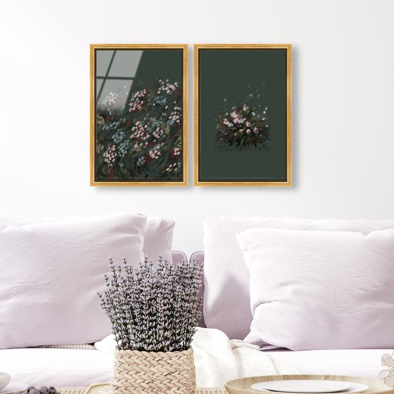 Subtle Universe Set Set by Oliver Gal, 11"H x 16"W, Gold Floater Frame