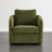 33" W Modern Upholstered Swivel Armchair With Ottoman-1225108197